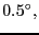 $\displaystyle 0.5^\circ,$