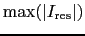 $\ensuremath{\mathrm{max}}(\ensuremath{\left\vert I_\ensuremath{\mathrm{res}} \right\vert})$